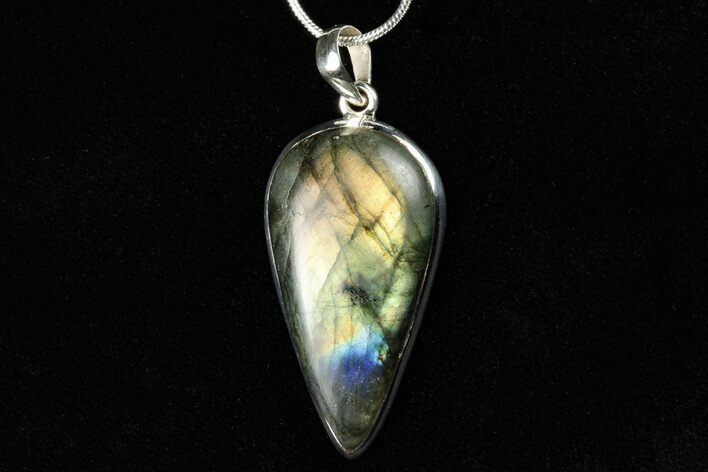 Brilliant Labradorite Pendant (Necklace) - Sterling Silver #192265